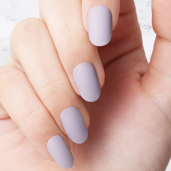 Classic Lilac Oval Shaped nails