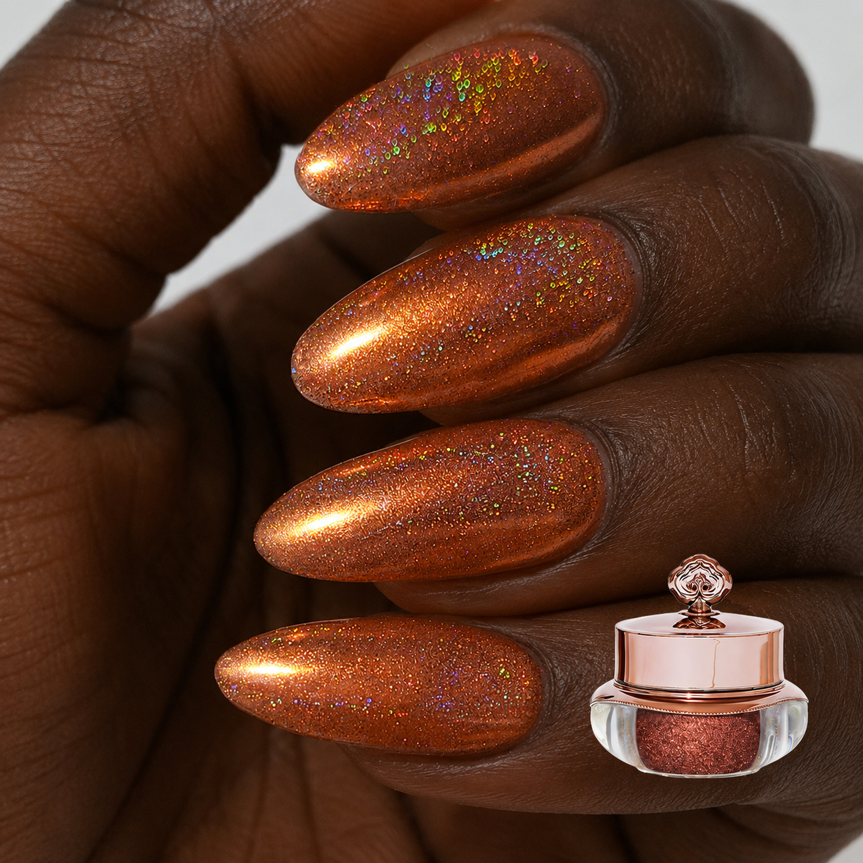 Auburn - Holographic Nail Powder
