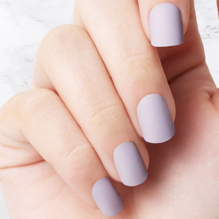 Classic Lilac Square Shaped nails