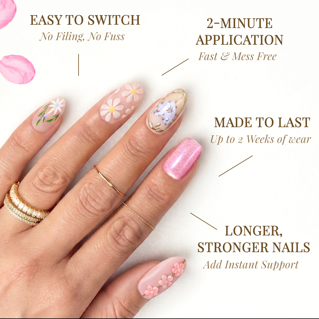 Daisy Daydream - Oval Sustainable Nails