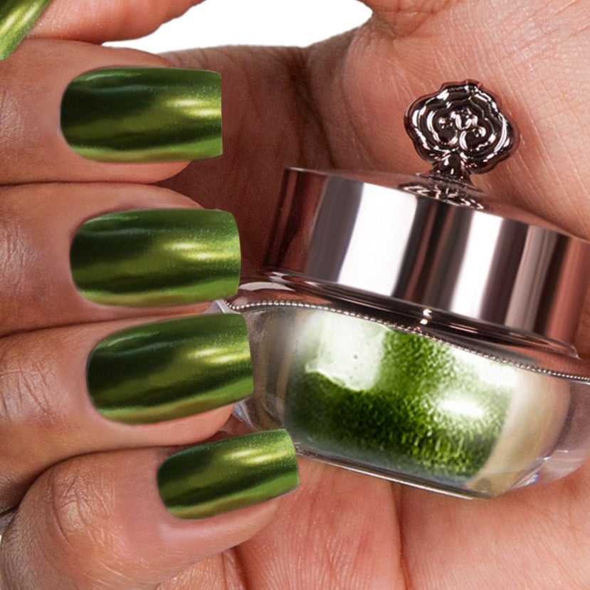 A subtle green shade with shimmer 