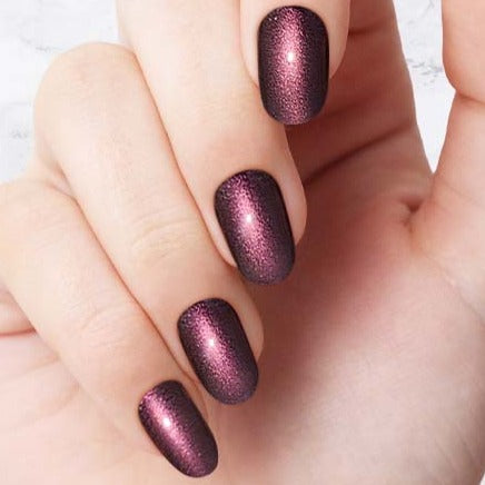 Classic Deep Rich Purple Glazed Oval nails