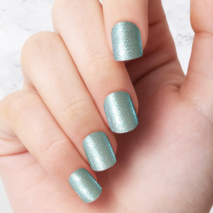 Mint Glazed - Square Sustainable Nails