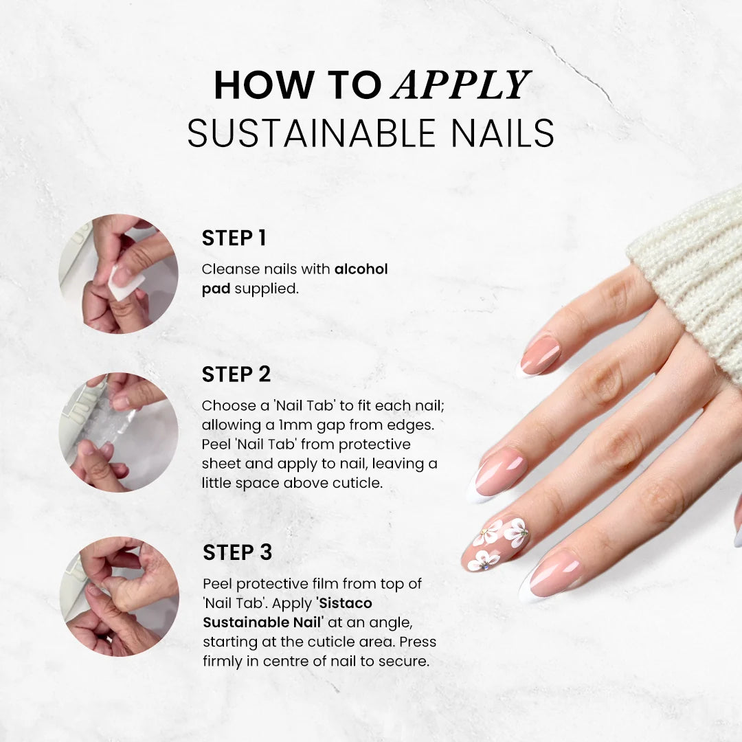 Cream - Oval Sustainable Nails