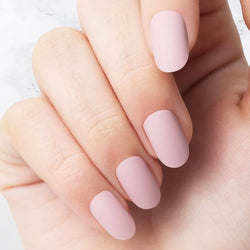 Classic Pink Oval Shaped nails