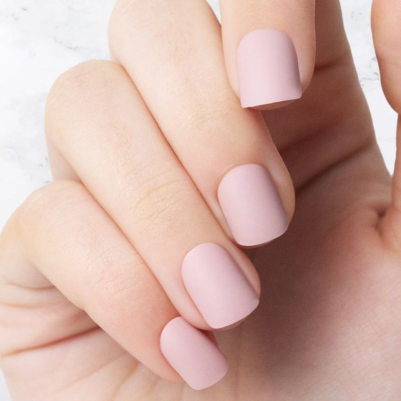 Classic Pink Square Shaped nails