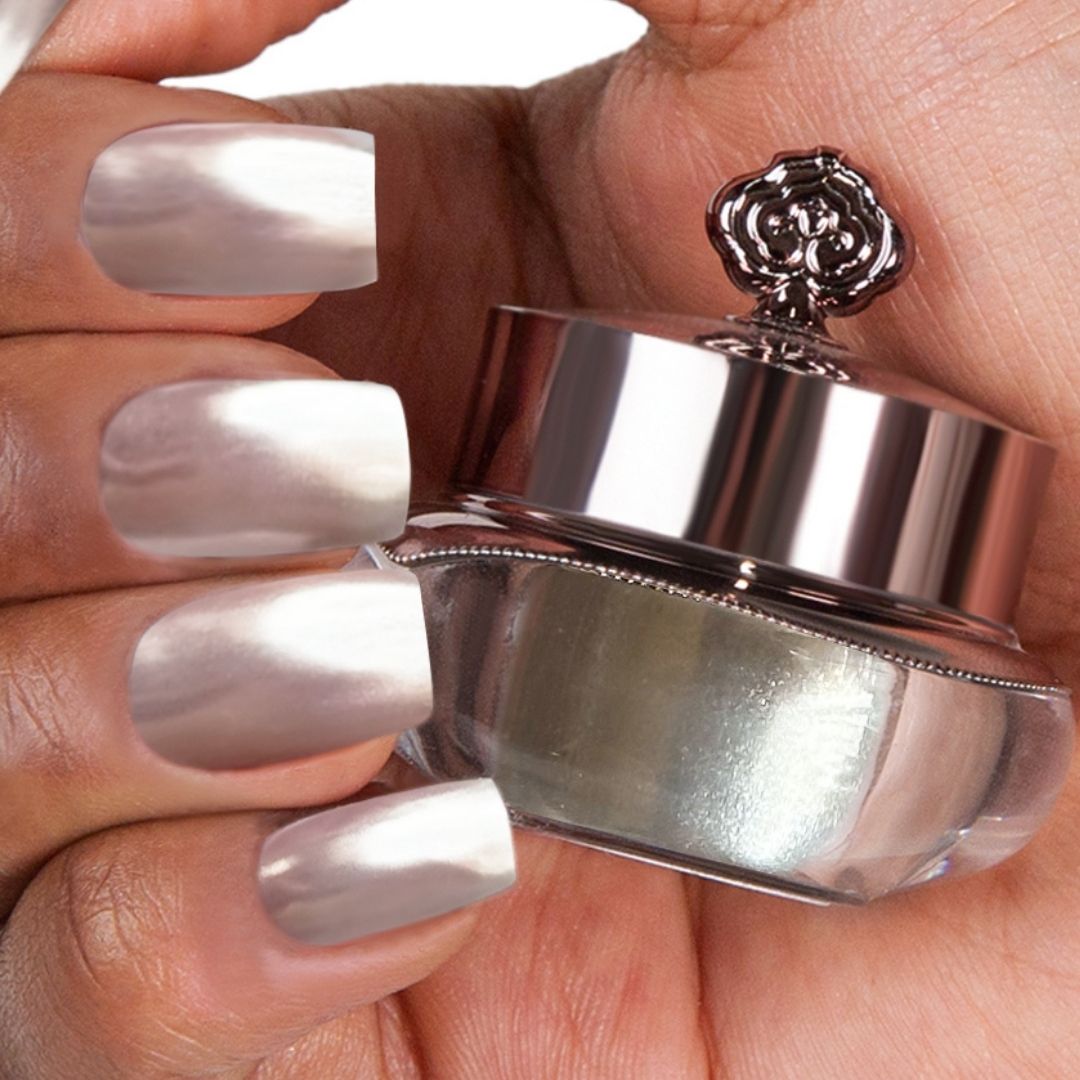 Glazed Silver - Metallic Nail Powder