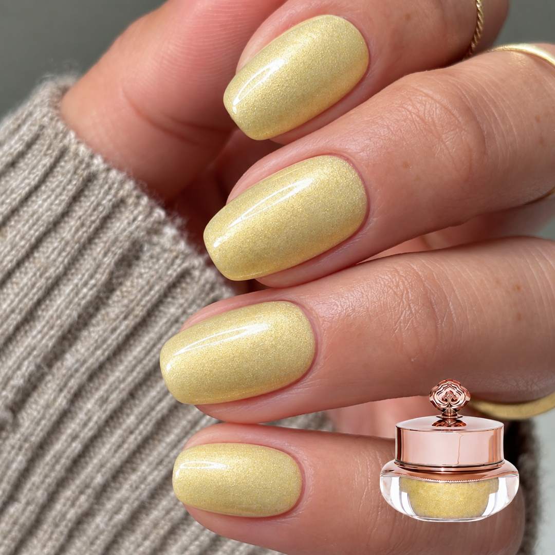 Daffodil manicure with matching colour pot