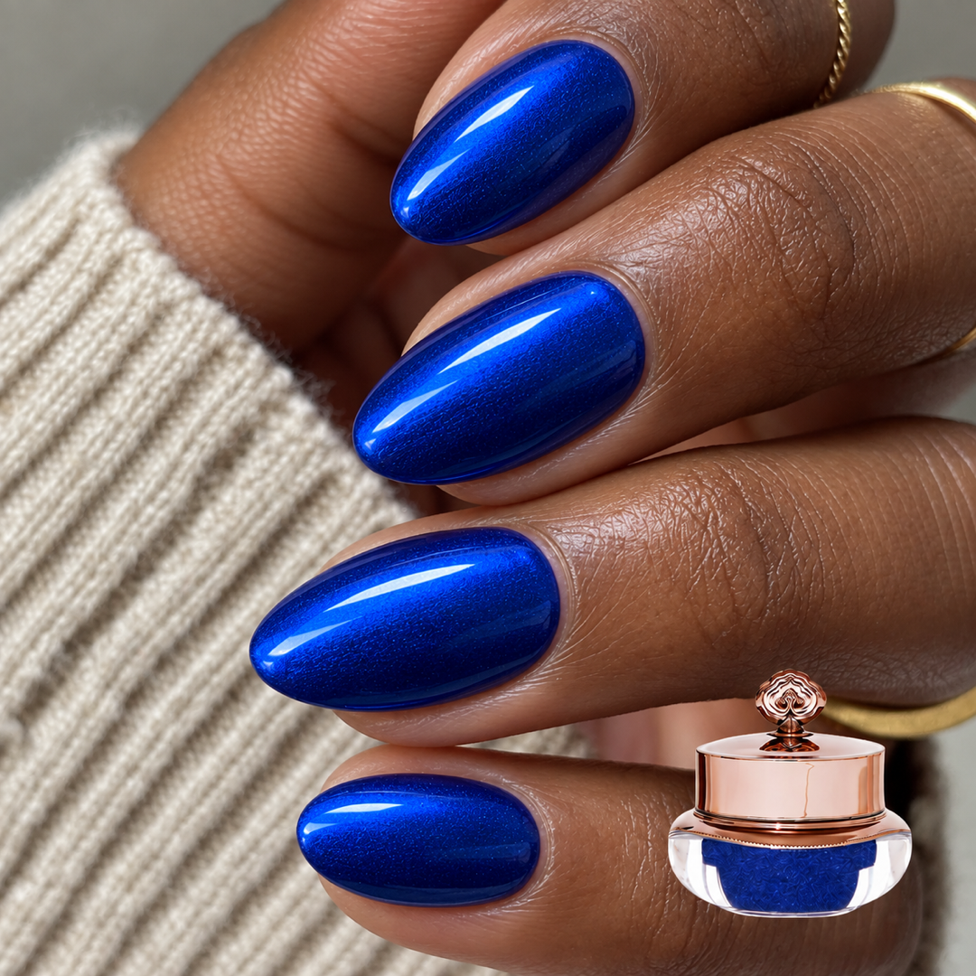 Royal manicure with matching colour pot