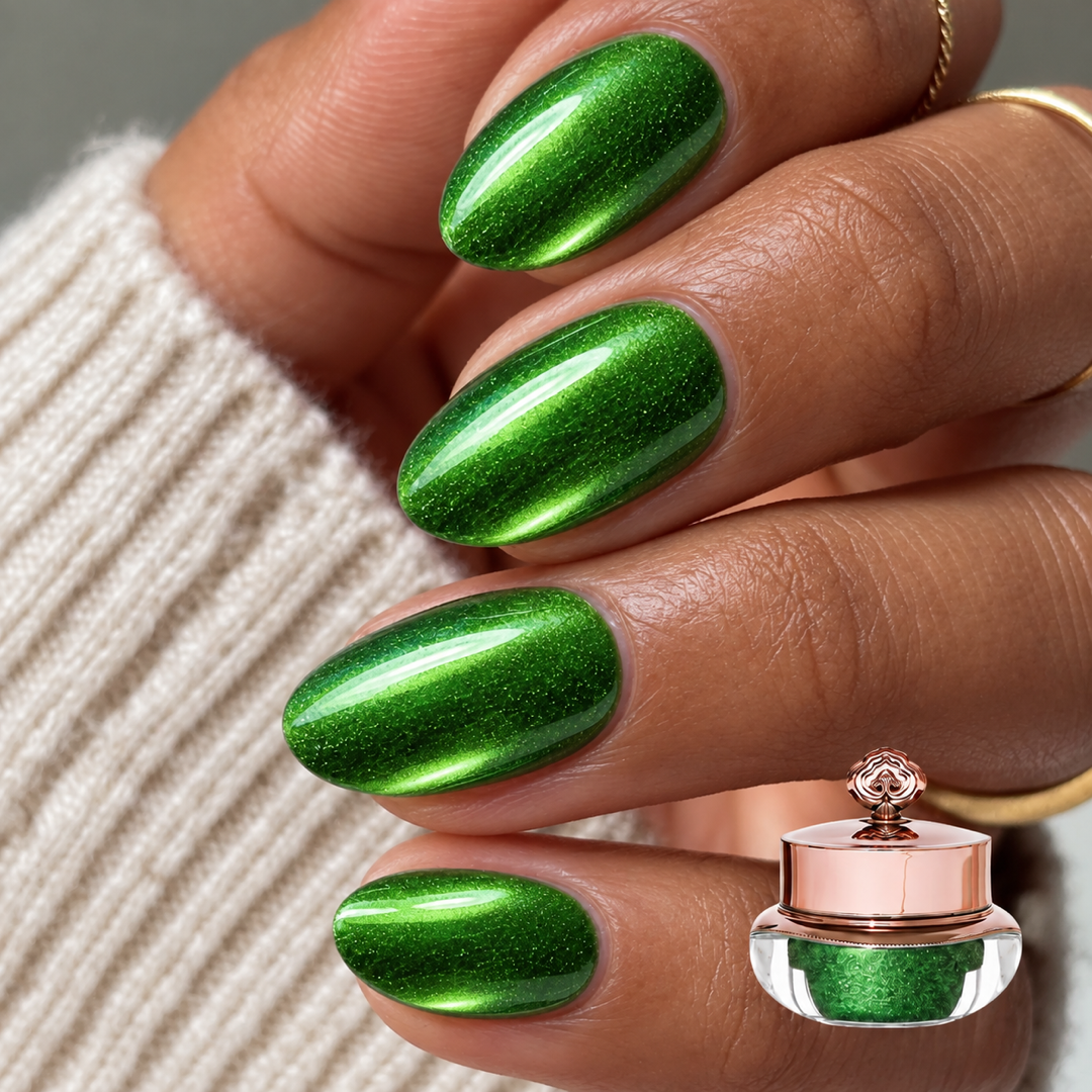 Shamrock manicure with matching colour pot