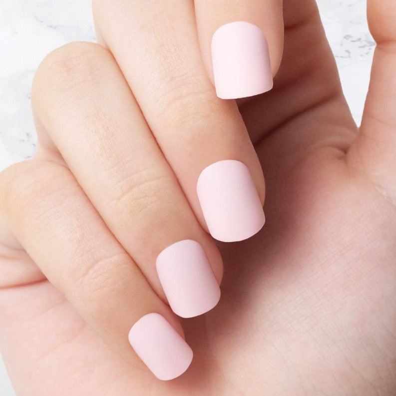 Classic Light Pink Square Shaped nails
