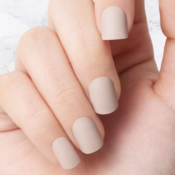 Classic Beige Square Shaped nails