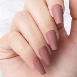 Classic Nude Pink Coffin nails