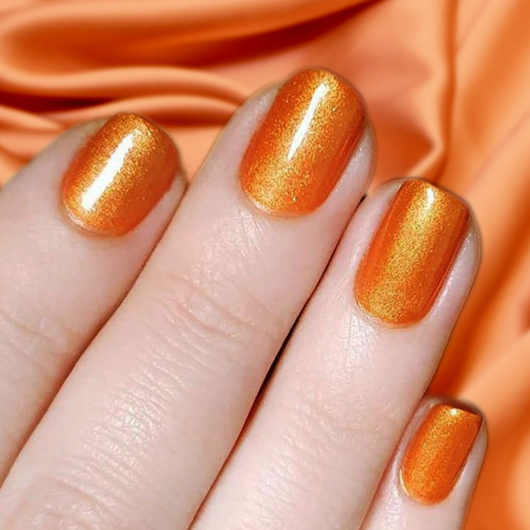 A vibrant and lively orange colour